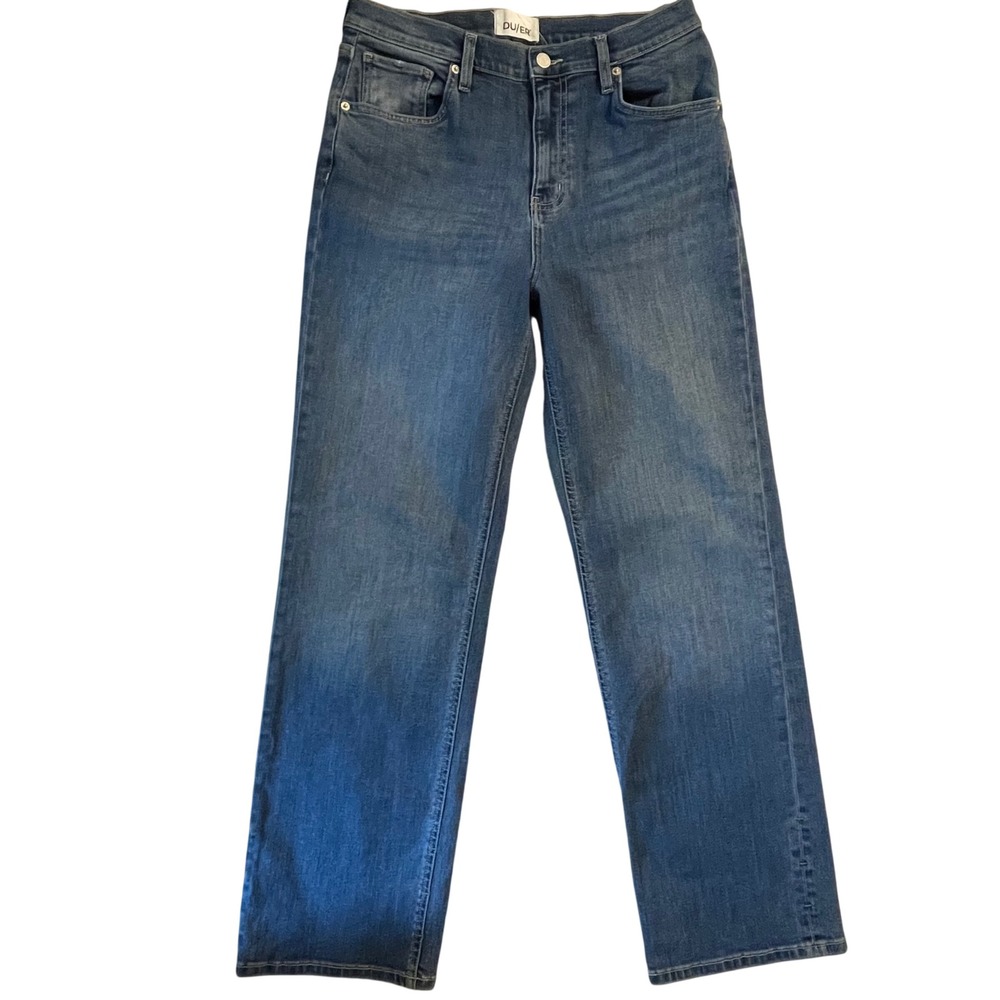 DU/ER Performance Denim Womens 30x31 Straight Leg Jeans Medium Wash Active‎ New